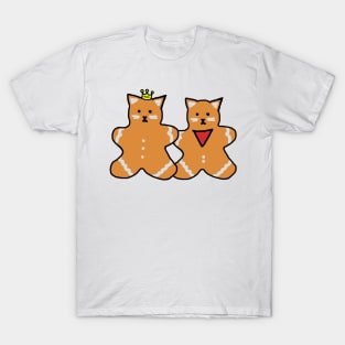 Gingerbread Merthur Cats T-Shirt